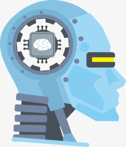 大脑解析矢量插画创意机器人创新金融矢量图高清图片