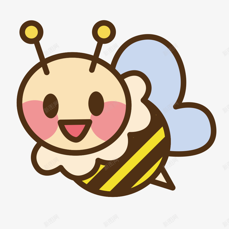 卡通可爱简笔画蜜蜂png免抠素材_新图网 https://ixintu.com 卡通昆虫 卡通虫子 卡通蜜蜂 可爱 小蜜蜂 昆虫免扣 蜜蜂 飞行 黄色