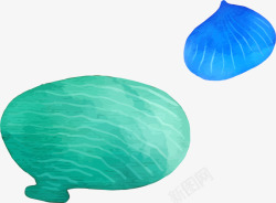 世界海洋日手绘贝壳素材