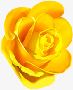 黄色开放婚庆花朵素材