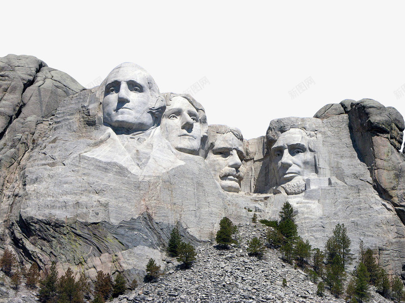 美国总统墙雕塑png免抠素材_新图网 https://ixintu.com 建筑 标志 美国总统 雕像 雕塑