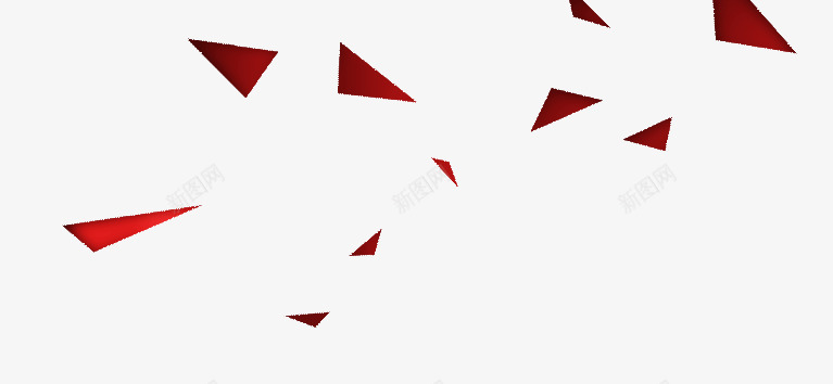 红色不规则形状psd免抠素材_新图网 https://ixintu.com 三角形 不规则形状 红色