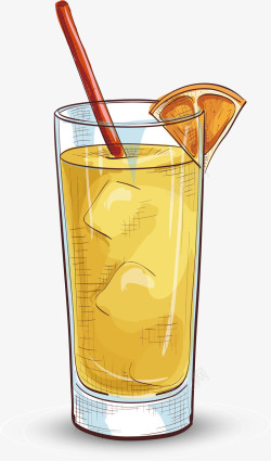 蜂蜜柠檬水有吸管的苏打水气泡水矢量图高清图片