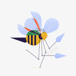 一只形象的蜜蜂卡通图像素材