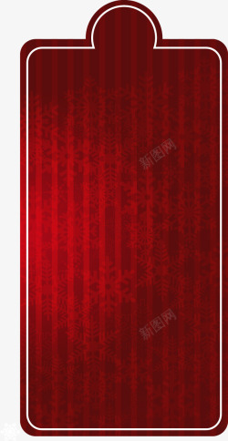 文本框圣诞红色雪花底纹文本框矢量图高清图片