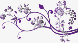 紫色的花型素材