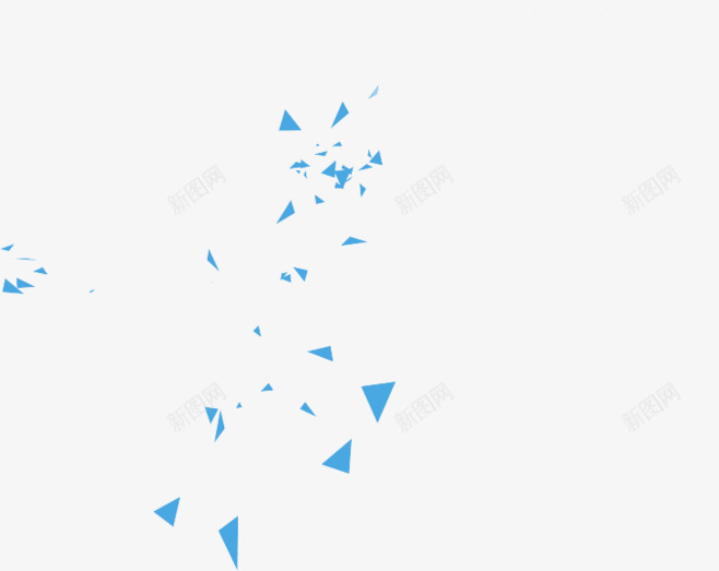 蓝色立体三角形png免抠素材_新图网 https://ixintu.com 三角形 立体 蓝色