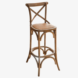 白橡木梳妆台叉背椅复古椅子高清图片