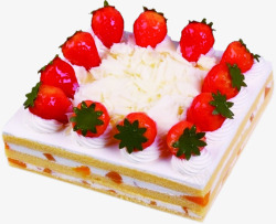草莓水果夹心蛋糕素材