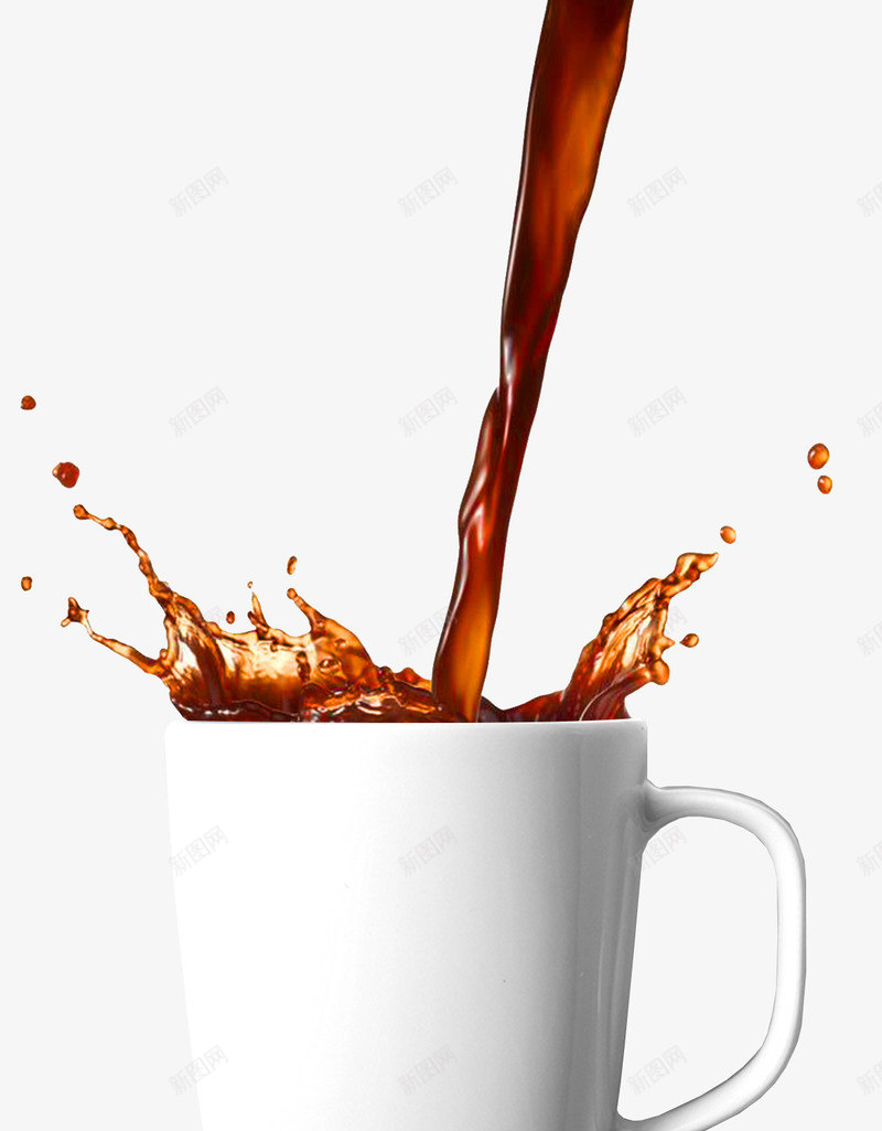 溅起的咖啡png免抠素材_新图网 https://ixintu.com 下午茶 冲调 咖啡 咖啡杯 洒出 溅起 饮品