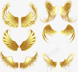 金毛游戏金属翅膀元素矢量图高清图片