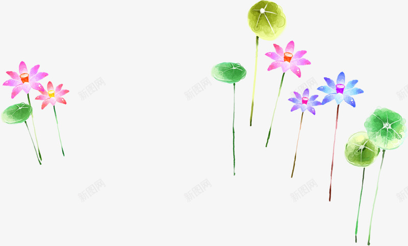 春季淡雅粉蓝色植物png免抠素材_新图网 https://ixintu.com 春季 植物 淡雅 蓝色