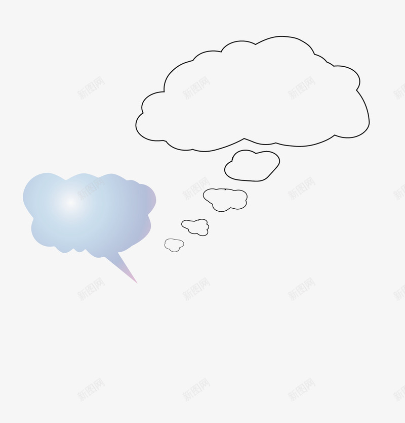 浅色云朵创意对话框图形png免抠素材_新图网 https://ixintu.com EPS 创意 图形免费下载 对话框 彩色对话框 浅色 游戏对话框