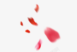 红色花瓣朦胧美感素材