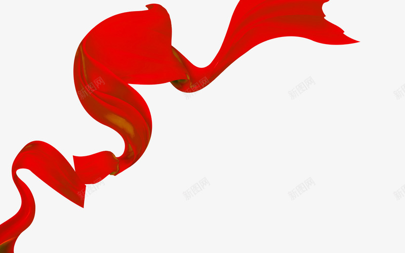 红色清新绸带装饰图案png免抠素材_新图网 https://ixintu.com 免抠PNG 新图网 清新 红色 绸带 装饰图案