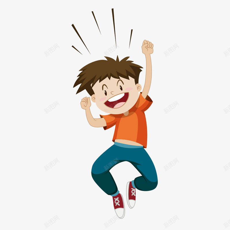 卡通儿童插画png免抠素材_新图网 https://ixintu.com 儿童 卡通人物 女孩 插画 漫画 男孩 训练 跳跃 运动 锻炼