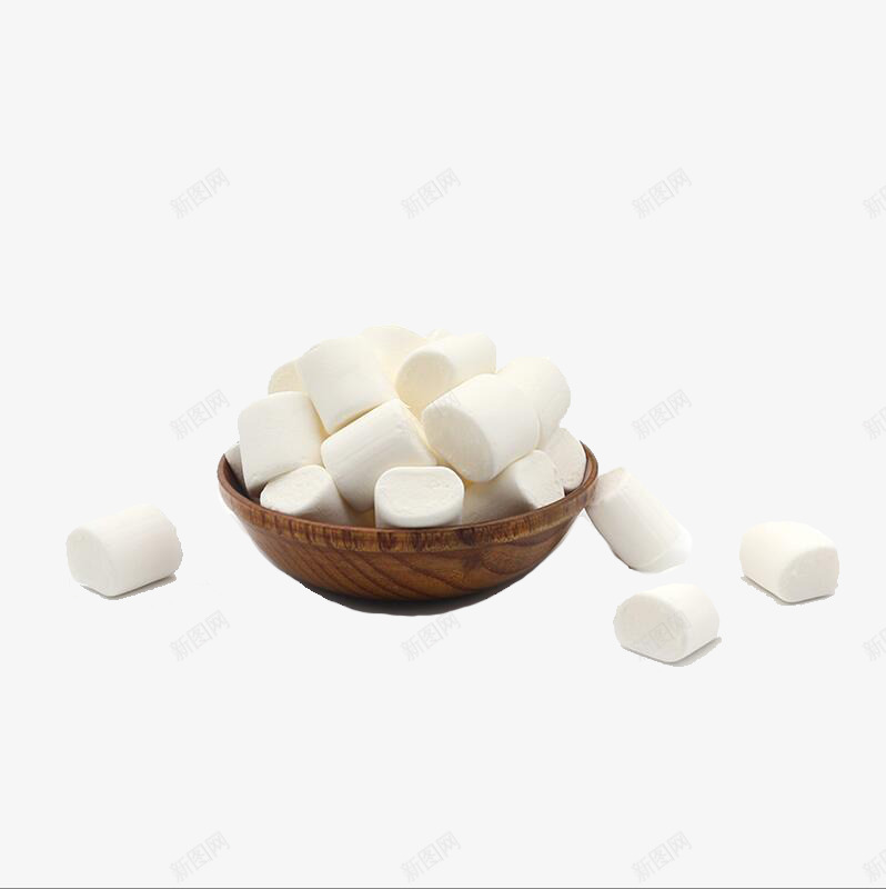 白色棉花糖png免抠素材_新图网 https://ixintu.com 产品实物 棉花糖 甜食 白色