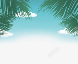 椰树椰汁海报海上蓝天高清图片