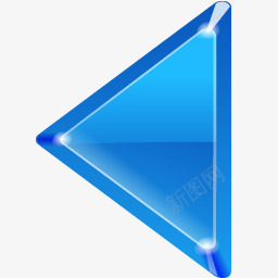 蓝色炫丽三角形状png免抠素材_新图网 https://ixintu.com 三角 形状 蓝色