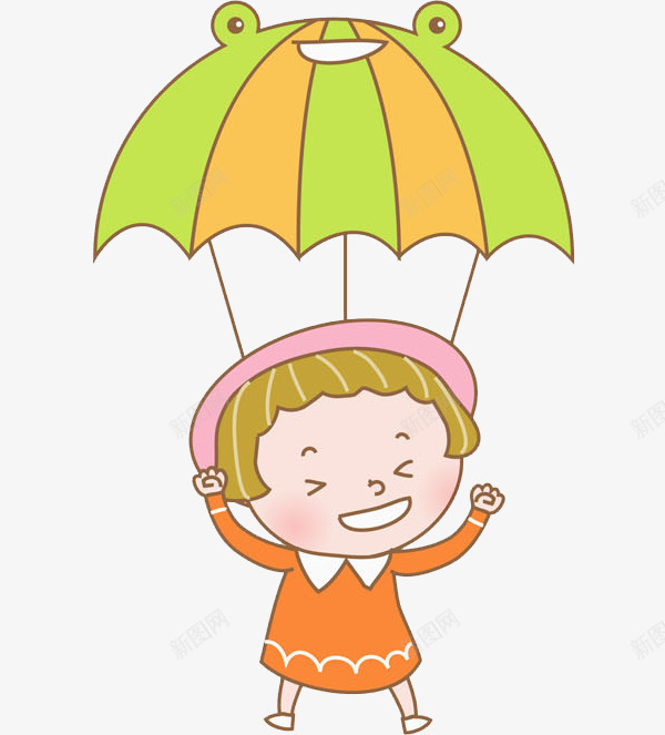 卡通降落伞下的男孩png免抠素材_新图网 https://ixintu.com 刺激的 卡通 开心的 男孩 男生 降落伞 高兴的