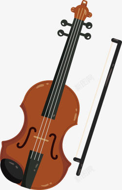 快乐音乐器材提琴矢量图素材