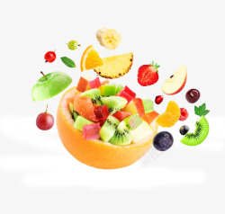 夏日促销会夏日水果捞水果餐饮海报高清图片