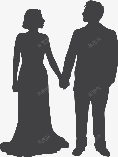婚礼剪影png免抠素材_新图网 https://ixintu.com 剪影 夫妻 婚庆 婚礼 婚礼剪影 爱人 爱心