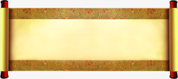 古典金色卷轴横幅素材