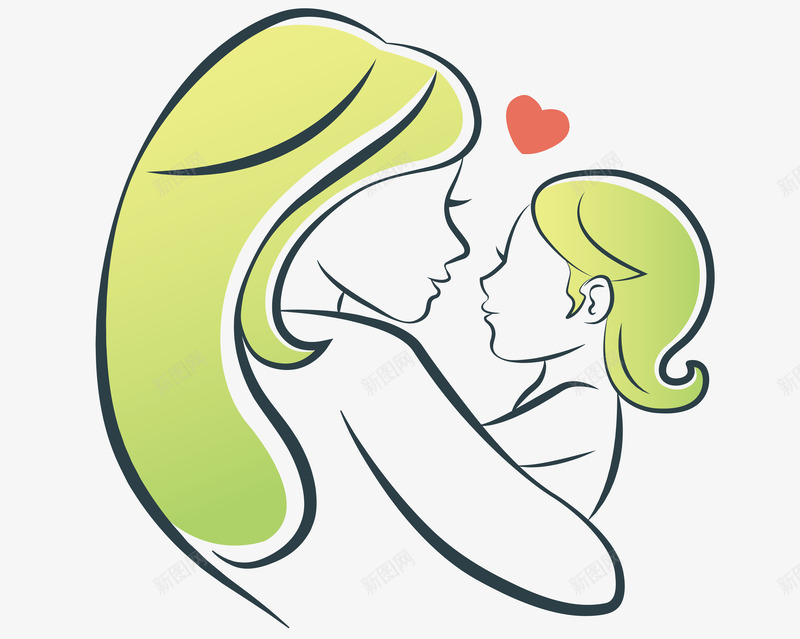 妈妈图标png_新图网 https://ixintu.com 商标设计 女性节日Logo设计 妈妈 妈妈怀抱婴儿 婴儿 插画 标志图标 母亲节 母婴绘画 母爱 节日标志设计