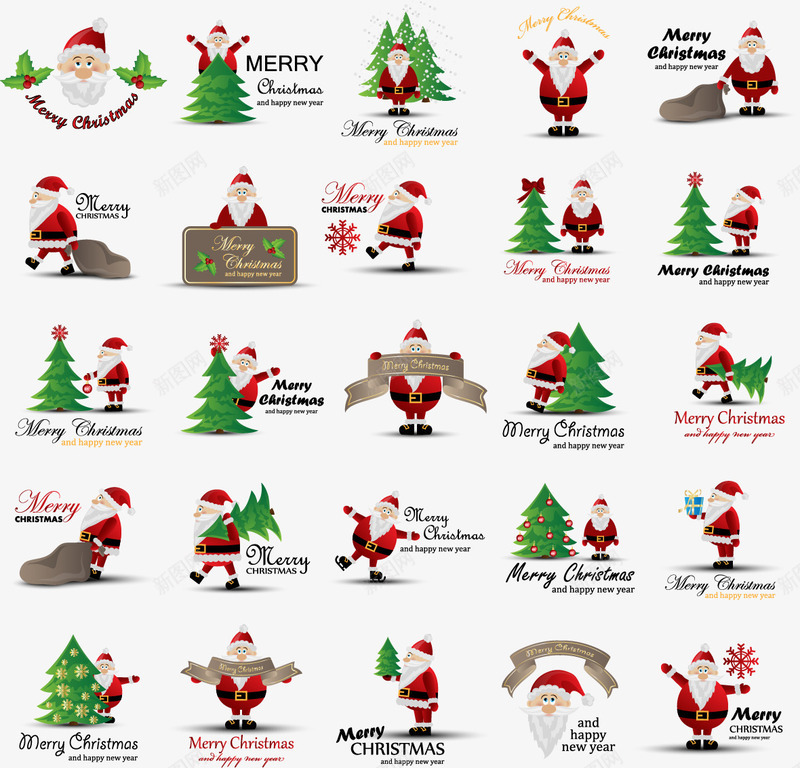 20个卡通圣诞老人图标矢量图eps_新图网 https://ixintu.com 圣诞老人 圣诞节 效果元素 节日 装饰 矢量图