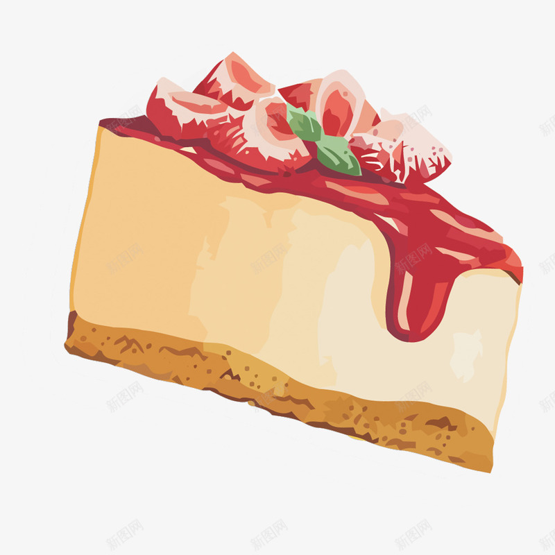 草莓慕斯蛋糕png免抠素材_新图网 https://ixintu.com 草莓 蛋糕素材