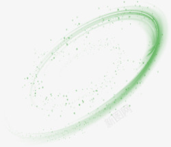 绿色光环绿色悬浮光环效果元素高清图片
