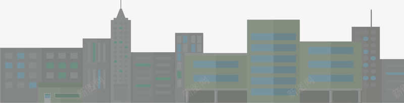 绿色卡通大楼png免抠素材_新图网 https://ixintu.com 城市 建筑 房子 方位 绿色大楼 装饰图案 都市