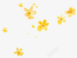 韩式淡雅黄色花朵素材