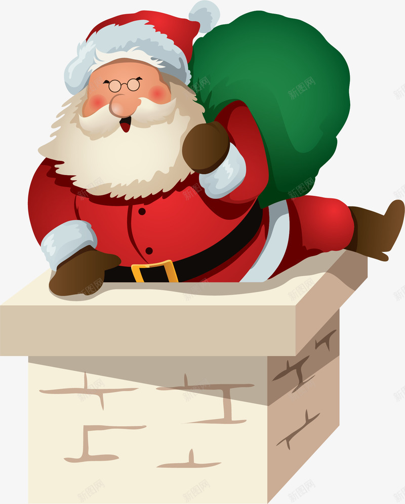 手绘圣诞老人矢量图ai免抠素材_新图网 https://ixintu.com 卡通 卡通形象 圣诞老人 圣诞节 手绘 矢量图 背包袱的圣诞老人 背着礼物的圣诞老人
