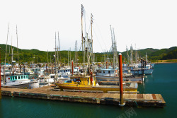 俄勒冈壮丽的美国俄勒冈渔港高清图片