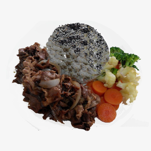 招牌肥牛饭png免抠素材_新图网 https://ixintu.com 传统美食 米饭 肥牛 肥牛饭 胡萝卜 花椰菜 餐饮美食 饭店招牌