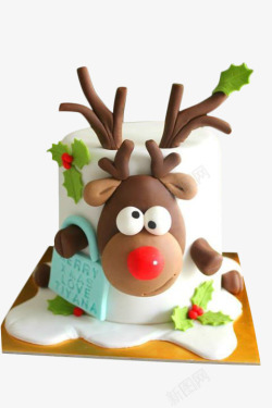 甜品圣诞矢量素材圣诞小鹿蛋糕高清图片