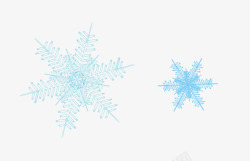 雪花效果图蓝色线条雪花高清图片