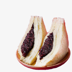 蒸黑米蛋糕紫米奶酪切片蛋糕图高清图片