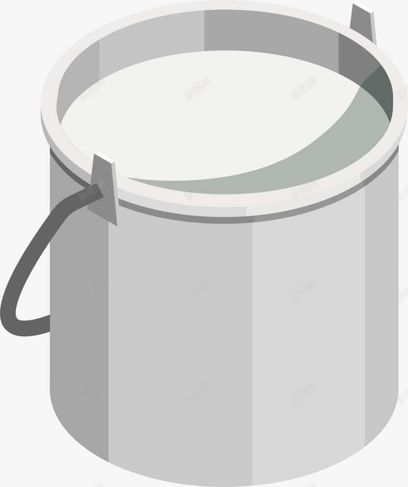 卡通铁桶png免抠素材_新图网 https://ixintu.com PNG图 PNG图下载 创意卡通 卡通 卡通插图 插图 水桶 铁桶