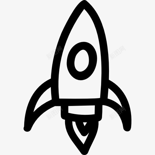 火箭手画轮廓图标png_新图网 https://ixintu.com 手画图 手绘 旅行 火箭 空间 符号 船 轮廓 运输