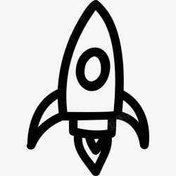 火箭的轮廓火箭手画轮廓图标高清图片