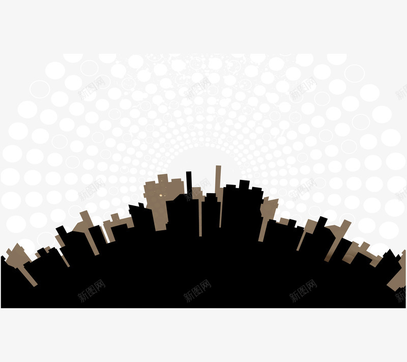 创意城市建筑科技背景矢量图eps免抠素材_新图网 https://ixintu.com 创意设计 圆形 地球 城市 未来 炫酷 科技背景 矢量图