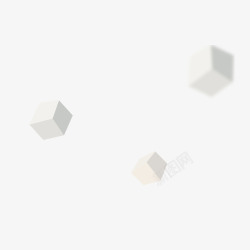 立体漂浮物白色简约科技感立方体高清图片