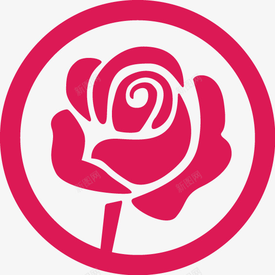 手绘玫瑰花元素图标png_新图网 https://ixintu.com 图标 玫瑰 花卉
