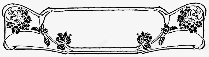 黑色梦幻花卉边框png免抠素材_新图网 https://ixintu.com 精美礼盒丝带边框 精致欧式花纹边框 金属边框