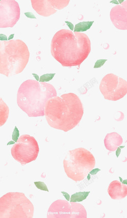 粉色水蜜桃小清新底纹高清图片