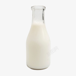 牛奶瓶玻璃瓶装牛奶高清图片