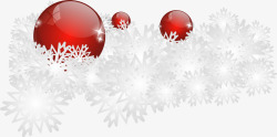 圣诞球背景图片冬季雪花圣诞球高清图片